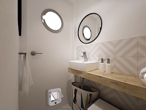 mieszkanie 2 poziomowe 60m2 - Łazienka, styl skandynawski - zdjęcie od Grafika i Projekt architektura wnętrz