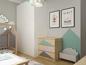 mieszkanie z miętą 80m2 - Pokój dziecka, styl skandynawski - zdjęcie od Grafika i Projekt architektura wnętrz