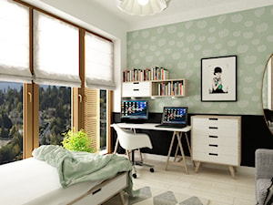 pianohouse powisle warszawa mieszkanie 73 m2 - Średni biały miętowy pokój dziecka dla nastolatka dla dziewczynki, styl skandynawski - zdjęcie od Grafika i Projekt architektura wnętrz