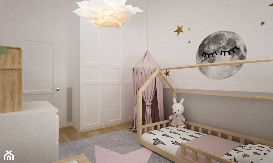 mieszkanie 86m2 z granatem - Pokój dziecka, styl skandynawski - zdjęcie od Grafika i Projekt architektura wnętrz