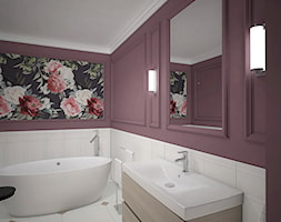 Elegancja w domu parterowym - Mała bez okna z lustrem łazienka, styl nowoczesny - zdjęcie od Antracyt - Homebook