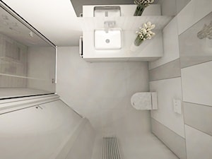 Białe wnętrze - Mała bez okna łazienka, styl minimalistyczny - zdjęcie od MONOdizajn Architektura i Wnętrza
