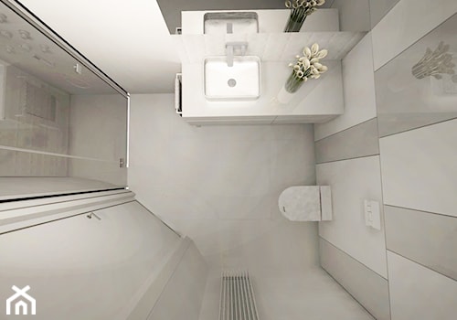 Białe wnętrze - Mała bez okna łazienka, styl minimalistyczny - zdjęcie od MONOdizajn Architektura i Wnętrza