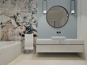Nowoczesna łazienka w pastelowej kolorystyce - zdjęcie od MONOdizajn Architektura i Wnętrza