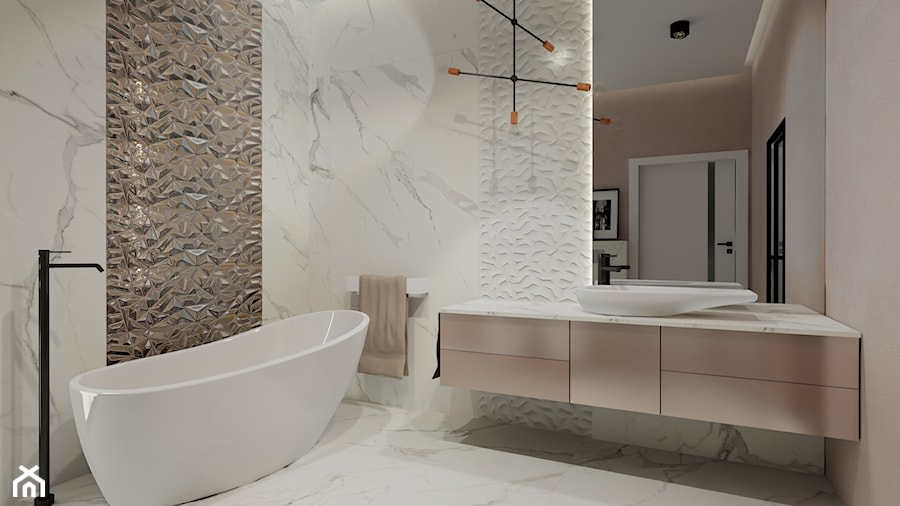 Nowoczesna łazienka glamour - zdjęcie od MONOdizajn Architektura i Wnętrza