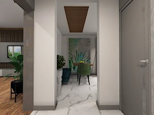 Nowoczesna klasyka - Średni biały z marmurem na podłodze hol / przedpokój, styl nowoczesny - zdjęcie od MONOdizajn Architektura i Wnętrza
