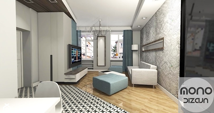 Mieszkanie w Kamienicy - Salon, styl nowoczesny - zdjęcie od MONOdizajn Architektura i Wnętrza