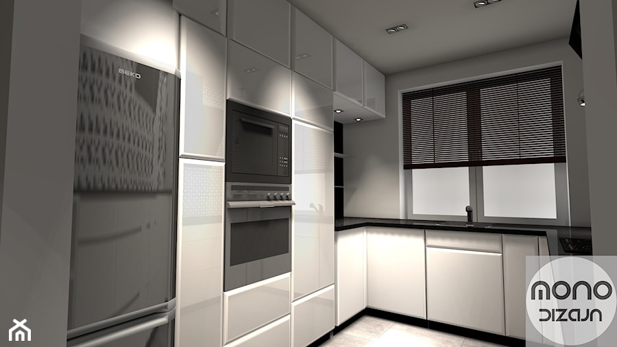 Aranżacja wnętrz mieszkania 123m2 - Kuchnia, styl nowoczesny - zdjęcie od MONOdizajn Architektura i Wnętrza