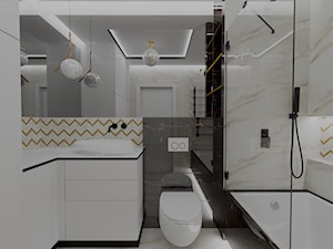 Łazienka z pralką w zabudowie - zdjęcie od MONOdizajn Architektura i Wnętrza