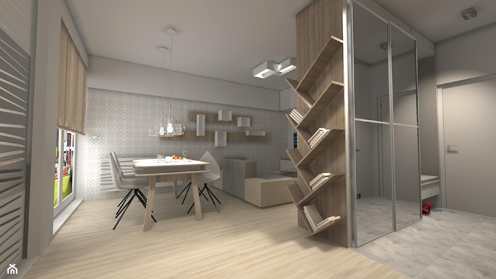 MONOdizajn - Jasne mieszkanie z drewnianym akcentem - zdjęcie od MONOdizajn Architektura i Wnętrza - Homebook