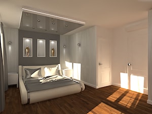 apartament Ursus - enklawa elegancji - Sypialnia, styl nowoczesny - zdjęcie od noomo studio architektury
