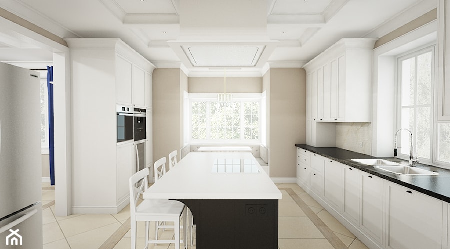 Dom pod Warszawą - "New York Style" - Kuchnia, styl tradycyjny - zdjęcie od noomo studio architektury