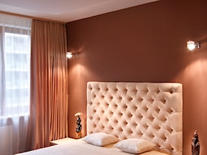 sypialnia z drewnianą łazienką - Sypialnia, styl nowoczesny - zdjęcie od noomo studio architektury