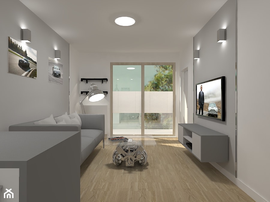 funkcjonalne dwa pokoje - Salon, styl nowoczesny - zdjęcie od noomo studio architektury