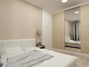 proste formy w centrum miasta - mieszkanie dla dwojga - Sypialnia, styl skandynawski - zdjęcie od noomo studio architektury