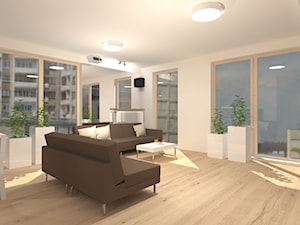 apartament Wilanów - Salon, styl nowoczesny - zdjęcie od noomo studio architektury