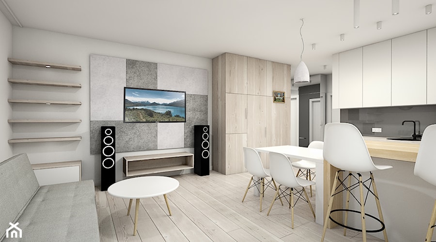 mieszkanie inspirowane skandynawskim stylem - Kuchnia, styl skandynawski - zdjęcie od noomo studio architektury