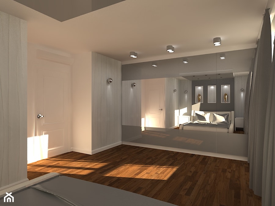 apartament Ursus - enklawa elegancji - Sypialnia, styl nowoczesny - zdjęcie od noomo studio architektury