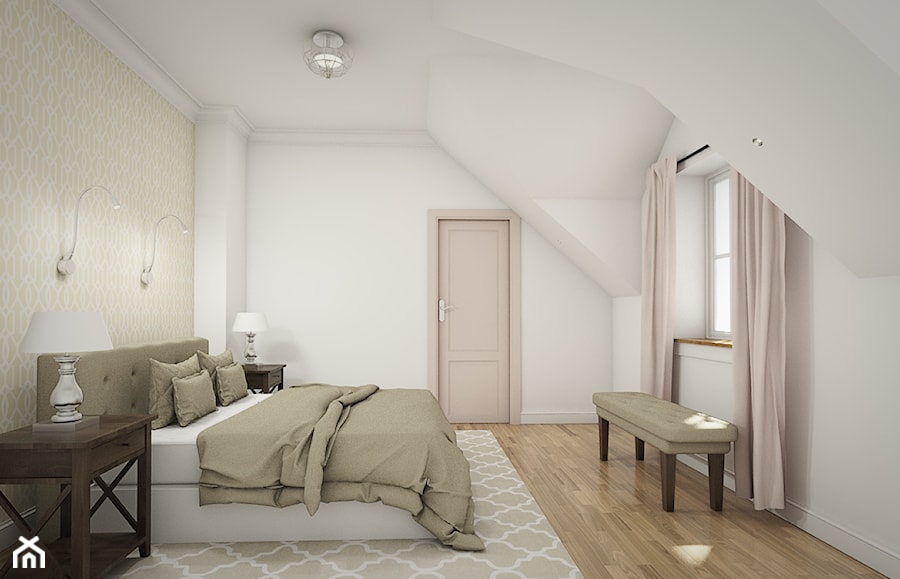 Dom pod Warszawą - "New York Style" - Sypialnia, styl tradycyjny - zdjęcie od noomo studio architektury