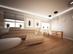 duży apartament dla 4 osobowej rodziny - Salon, styl nowoczesny - zdjęcie od noomo studio architektury