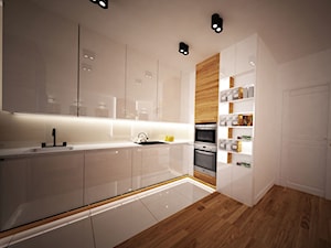 duży apartament dla 4 osobowej rodziny - Kuchnia, styl nowoczesny - zdjęcie od noomo studio architektury