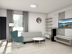 mieszkanie inspirowane skandynawskim stylem - Salon, styl nowoczesny - zdjęcie od noomo studio architektury