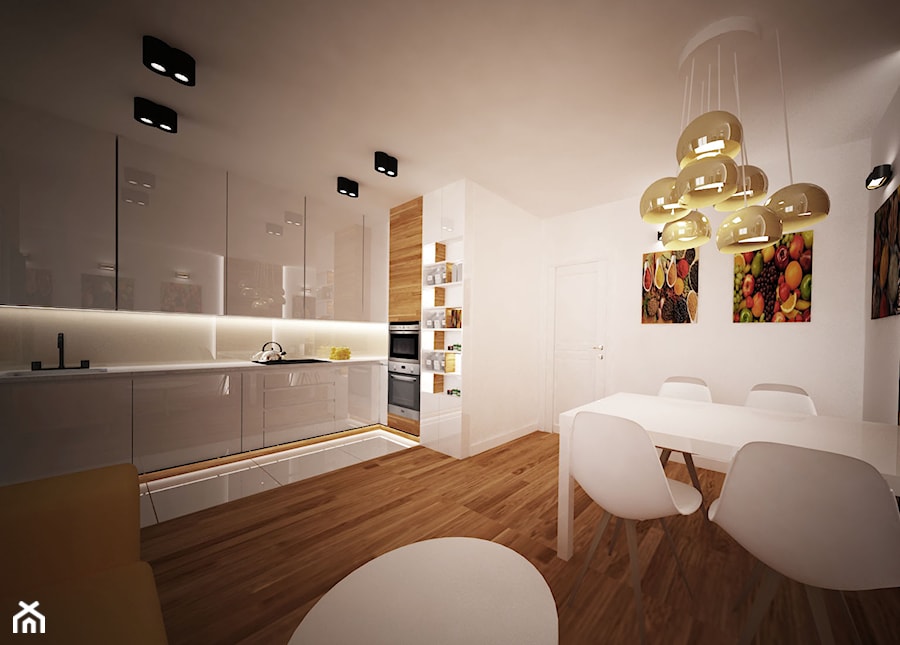 duży apartament dla 4 osobowej rodziny - Kuchnia, styl nowoczesny - zdjęcie od noomo studio architektury