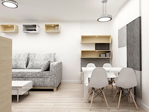mieszkanie dla singla - 3 pokoje w stylistyce skandynawskiej - Salon, styl skandynawski - zdjęcie od noomo studio architektury