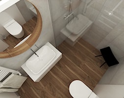 kawalerka w Warszawie - Mała łazienka, styl nowoczesny - zdjęcie od KINGA KIRKICKA Architektura Wnętrz - Homebook