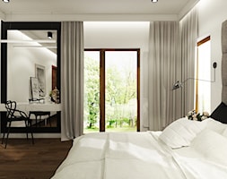 Dom pod Łodzią - Średnia biała sypialnia, styl nowoczesny - zdjęcie od KINGA KIRKICKA Architektura Wnętrz - Homebook