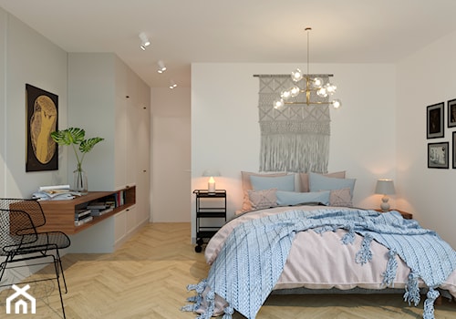 EKLEKTYCZNY MOKOTÓW - Średnia biała sypialnia, styl nowoczesny - zdjęcie od MARTA PERSKA INTERIORS