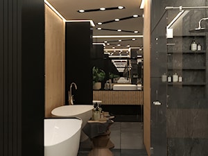 MINIMALISTYCZNY APARTAMENT NA POWIŚLU - Średnia bez okna z punktowym oświetleniem łazienka, styl nowoczesny - zdjęcie od MARTA PERSKA INTERIORS