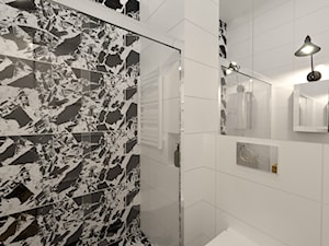KAWALERKA NA GAGARINA - Mała bez okna z lustrem łazienka, styl nowoczesny - zdjęcie od MARTA PERSKA INTERIORS