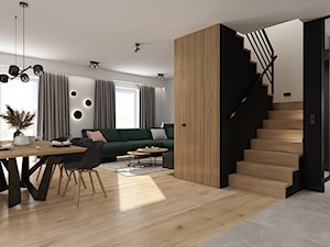 Projekt minimalistycznego domu D01_2021 Wrocław - Jadalnia, styl minimalistyczny - zdjęcie od Aretzky Design