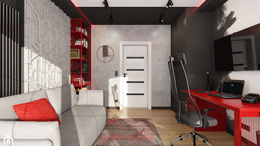 Projekt pokoju nastolatka D01_2022 Piława Górna - Pokój dziecka, styl minimalistyczny - zdjęcie od Aretzky Design