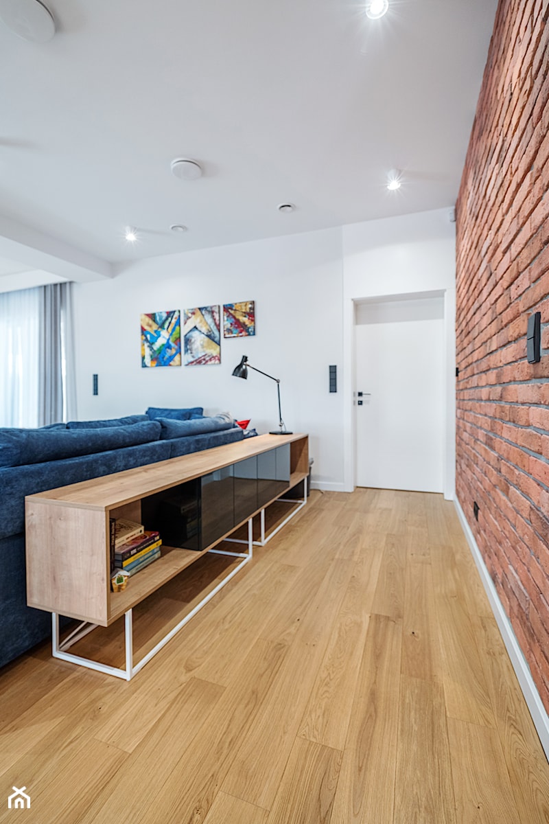 Realizacja domu w stylu soft loft D01_2019 Burkatów - Salon, styl industrialny - zdjęcie od Aretzky Design