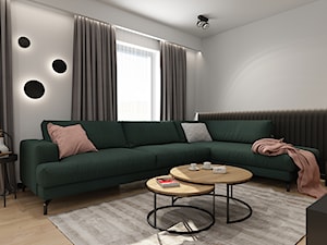 Projekt minimalistycznego domu D01_2021 Wrocław - Salon, styl minimalistyczny - zdjęcie od Aretzky Design