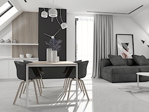 Projekt minimalistycznego salonu D02_2019 Jaworzno - Jadalnia, styl minimalistyczny - zdjęcie od Aretzky Design