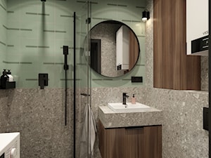 Projekt małego mieszkania M01_2023 Dzierżoniów - Łazienka, styl nowoczesny - zdjęcie od Aretzky Design