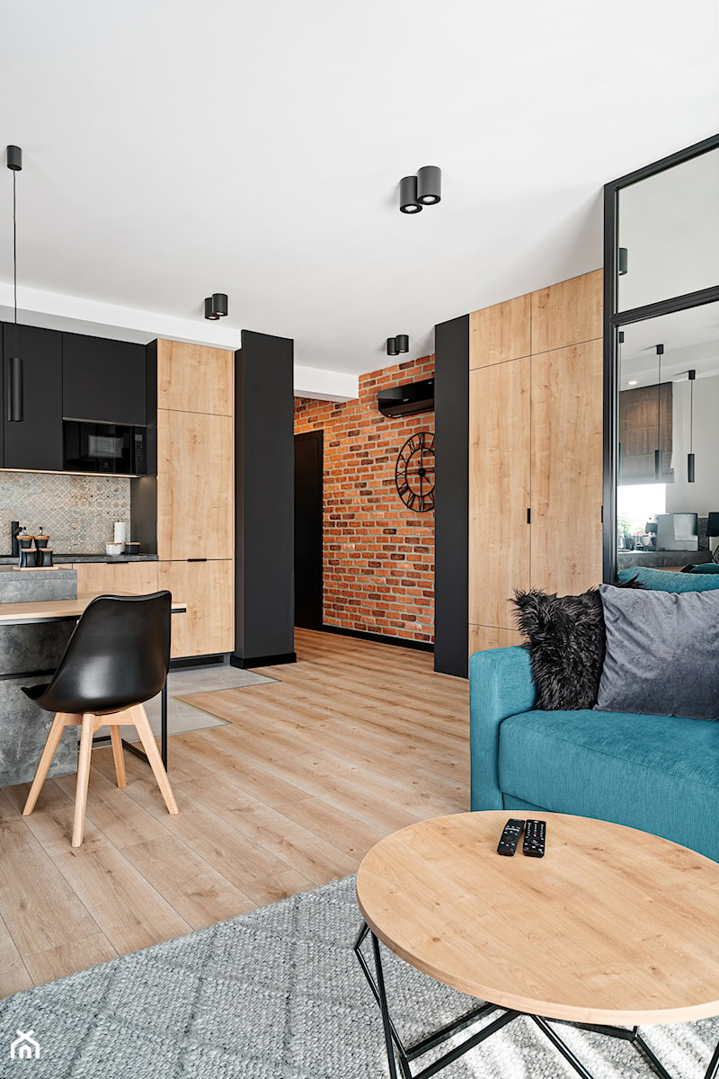 Realizacja loftowego mieszkania M01_2022 Bielawa - Kuchnia, styl industrialny - zdjęcie od Aretzky Design