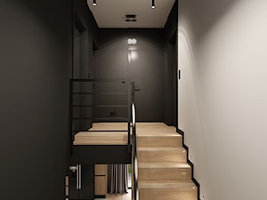 Projekt minimalistycznego domu D01_2021 Wrocław - Schody, styl minimalistyczny - zdjęcie od Aretzky Design