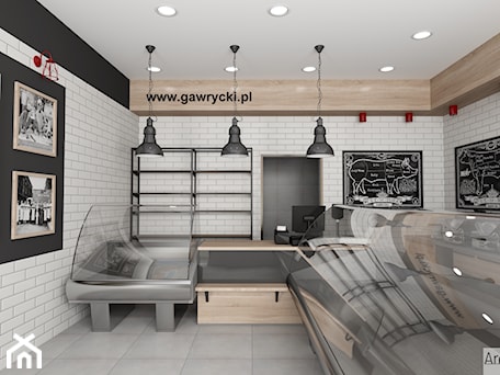 Aranżacje wnętrz - Wnętrza publiczne: Projekt sklepu mięsnego U01_2018 Bielawa - Wnętrza publiczne, styl industrialny - Aretzky Design. Przeglądaj, dodawaj i zapisuj najlepsze zdjęcia, pomysły i inspiracje designerskie. W bazie mamy już prawie milion fotografii!