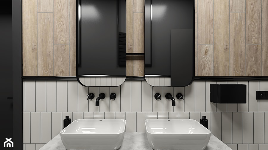Projekt toalety w biurze U02_2020 Dzierżoniów - Wnętrza publiczne, styl nowoczesny - zdjęcie od Aretzky Design