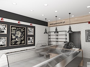 Projekt sklepu mięsnego U01_2018 Bielawa - Wnętrza publiczne, styl industrialny - zdjęcie od Aretzky Design