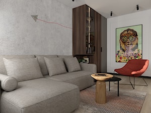 Projekt małego mieszkania M01_2023 Dzierżoniów - Salon, styl nowoczesny - zdjęcie od Aretzky Design