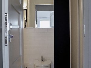 CZARNO NA BIAŁYM łazienka mieszkanie Poznań - Łazienka, styl nowoczesny - zdjęcie od Pracownia Projektowania i Aranżacji Wnętrz Ewa Zawartowska
