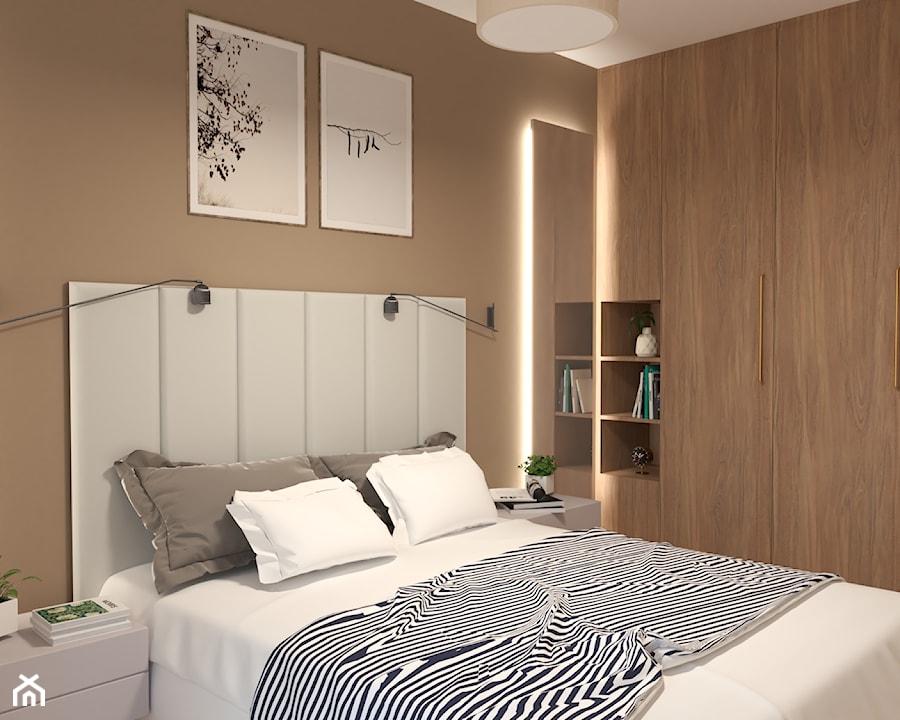 Mieszkanie dla pary - Sypialnia, styl nowoczesny - zdjęcie od Katarzyna Zawistowska Interior Design