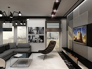 Projekt Mieszkania WWA - Salon, styl minimalistyczny - zdjęcie od City Cube architektura wnętrz