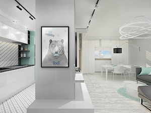 Mieszkanie 70mkw /WWA - Salon, styl skandynawski - zdjęcie od City Cube architektura wnętrz