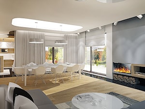 Dom 150m2 /WWA - Salon, styl minimalistyczny - zdjęcie od City Cube architektura wnętrz